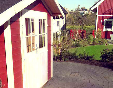 Gartenhaus mit Terrasse